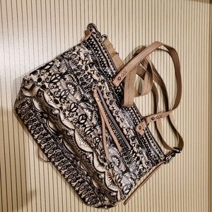 Sakroots black and white crossbody